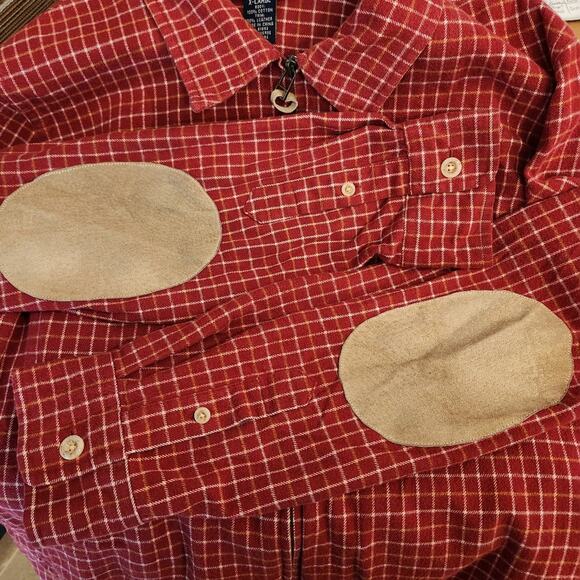 DENIM & COMPANY Red Yellow Plaid Flannel Shacket zip up, Mens medium - Picture 9 of 11